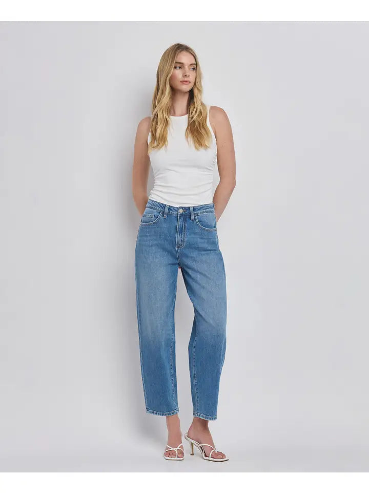 Trixie Super High Rise Barrel Leg Jeans