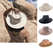 Santa Fe Vegan Pencil Curl Stiff Brim Fedora Hat