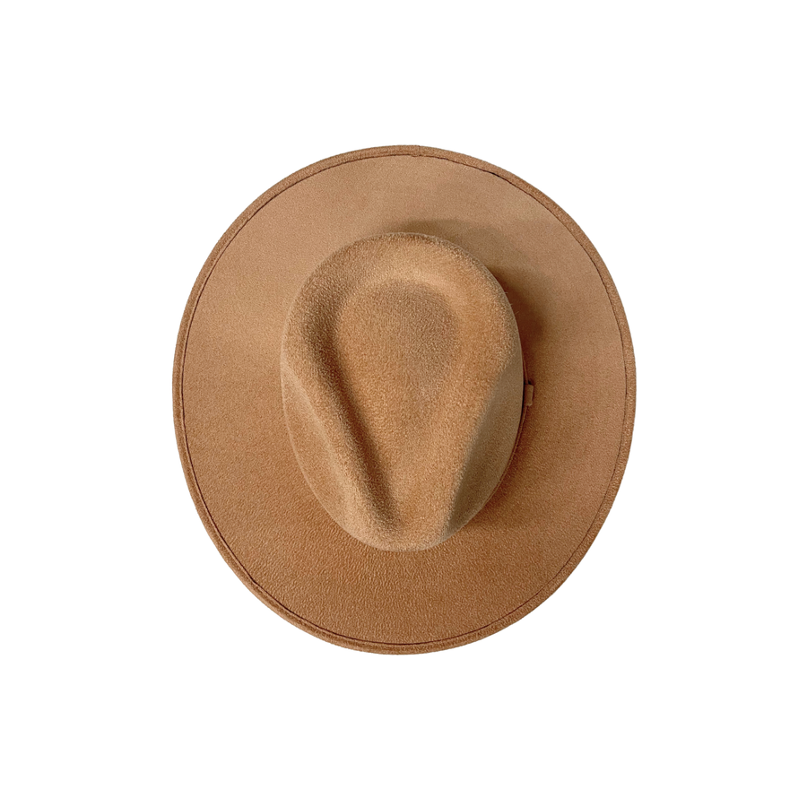 Vegan Suede Rancher Hat: Pearl