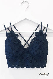 Kaci Floral Scalloped Lace Cami Bralette