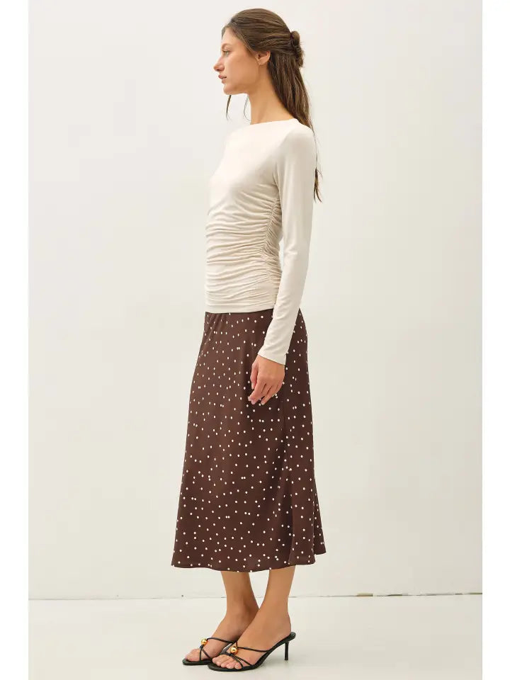 Caterina Boat Neck Long Sleeve Top