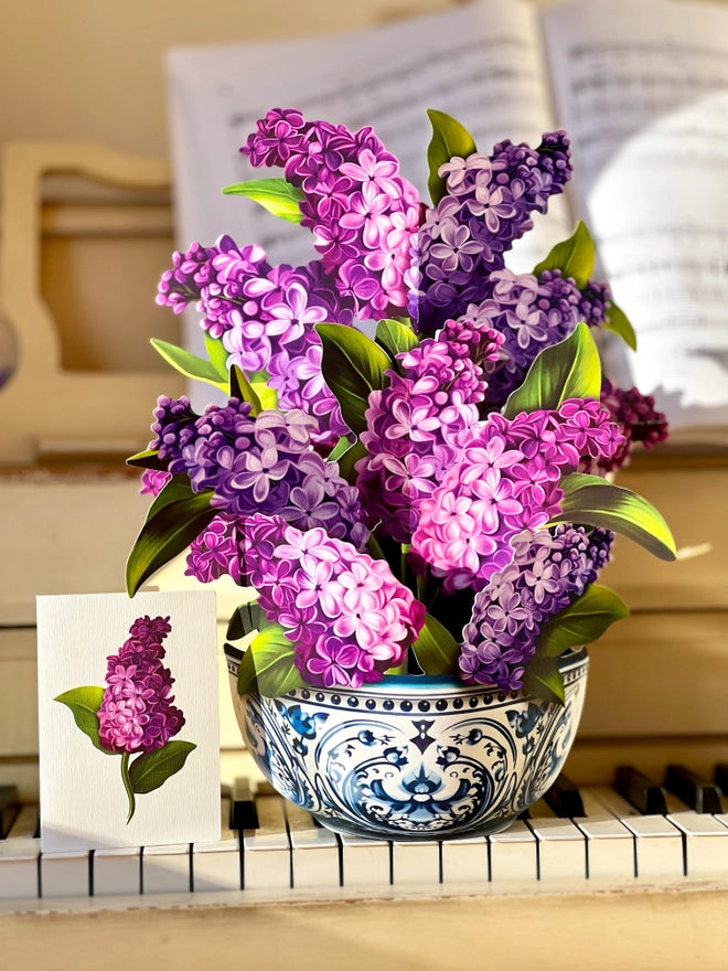 Garden Lilacs Pop Up Bouquet Card