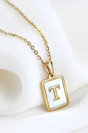 18K Gold Plated Waterproof Pearl Initial Necklace Collection