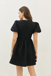 Belladonna Bubble Textured Bow-Tie Front Mini Dress