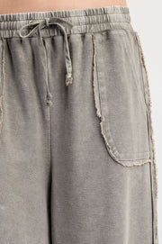 Erin Mineral Washed Terry Knit Palazzo Pants