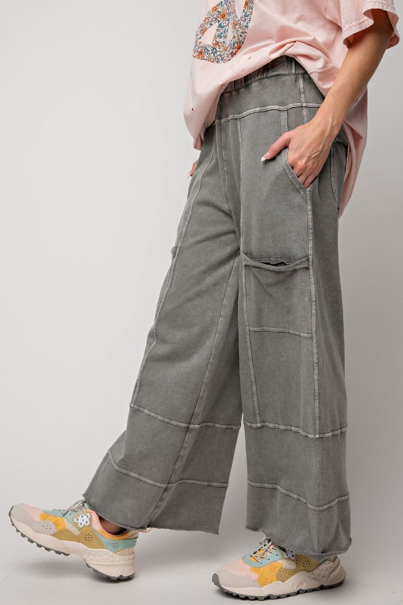 Emma Mineral Washed Knit Cargo Pants