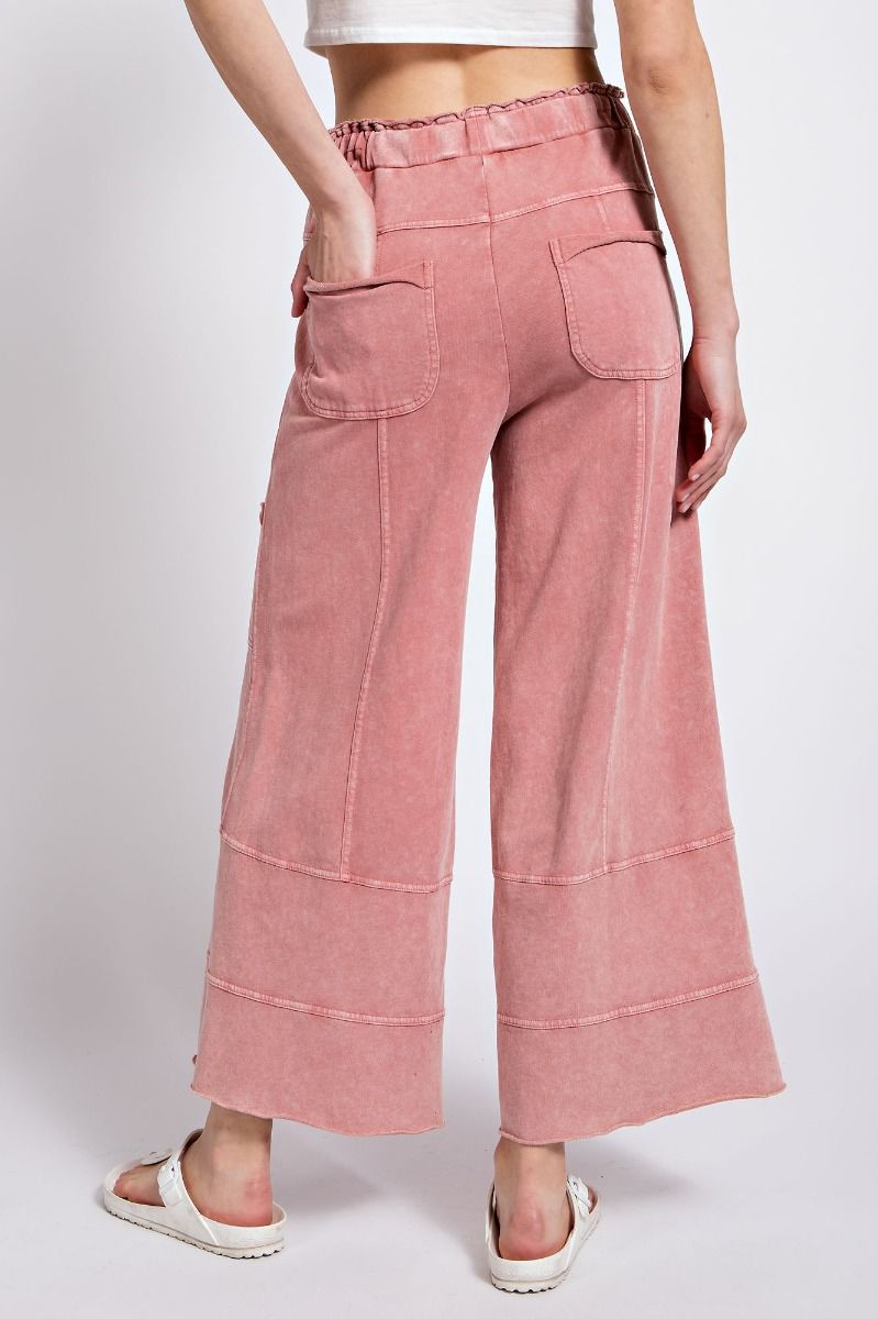 Emma Mineral Washed Knit Cargo Pants