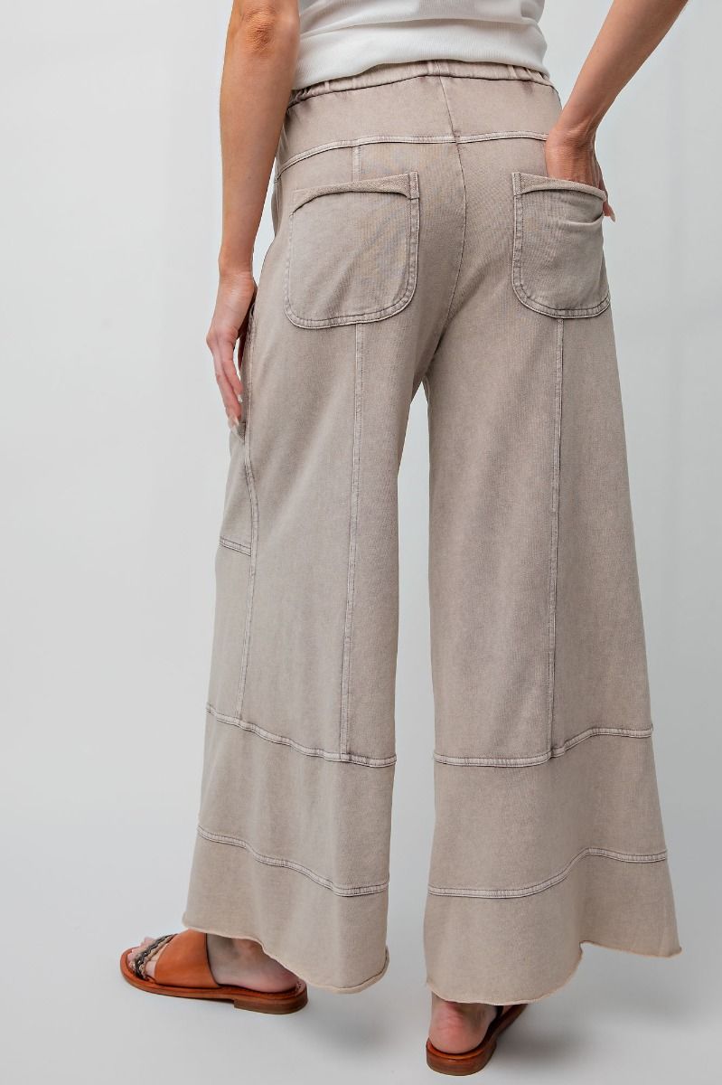 Emma Mineral Washed Knit Cargo Pants