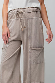 Emma Mineral Washed Knit Cargo Pants