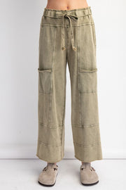 Emma Mineral Washed Knit Cargo Pants