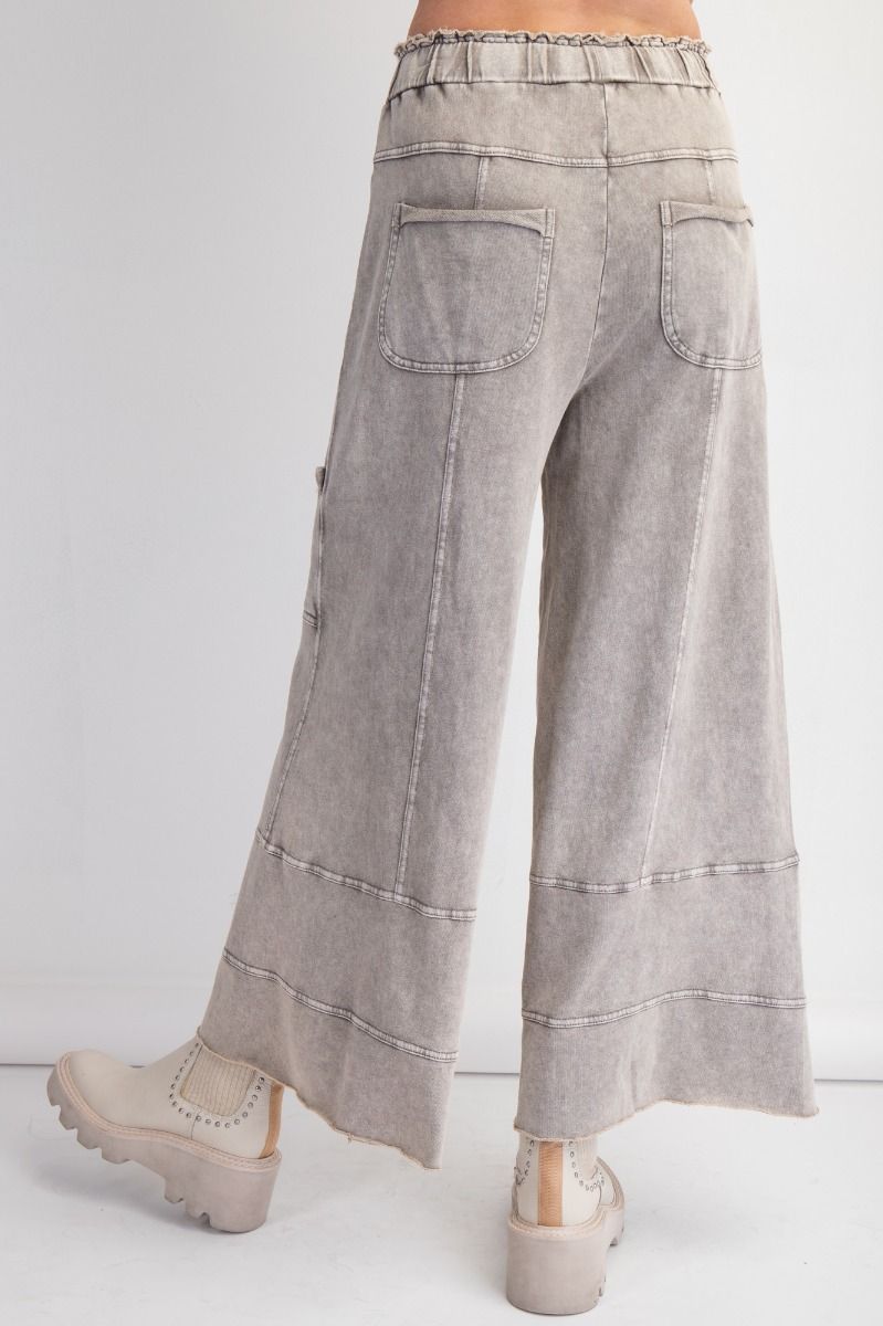 Emma Mineral Washed Knit Cargo Pants