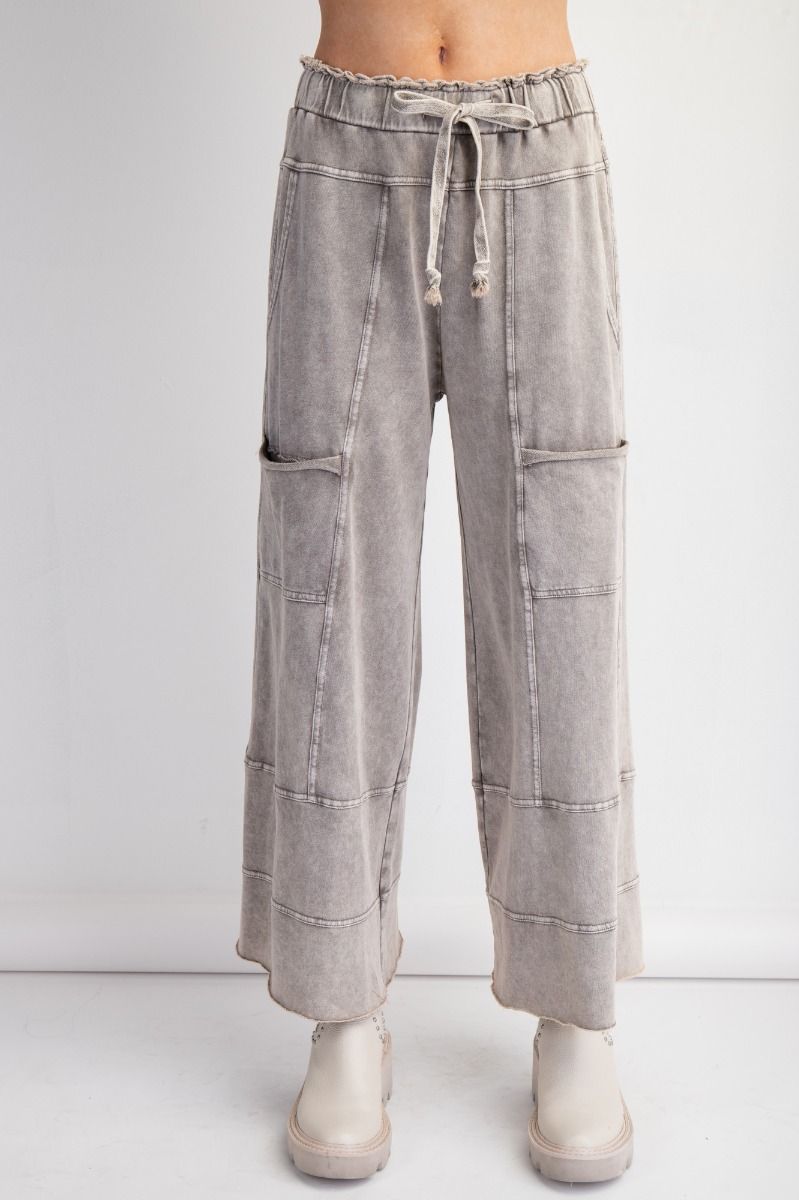 Emma Mineral Washed Knit Cargo Pants