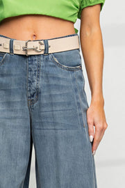 Tracy Soft Washed High Waisted Wide Leg Denim Pants