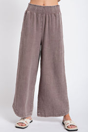 Devonne Wide Leg Gauze Pant