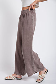 Devonne Wide Leg Gauze Pant