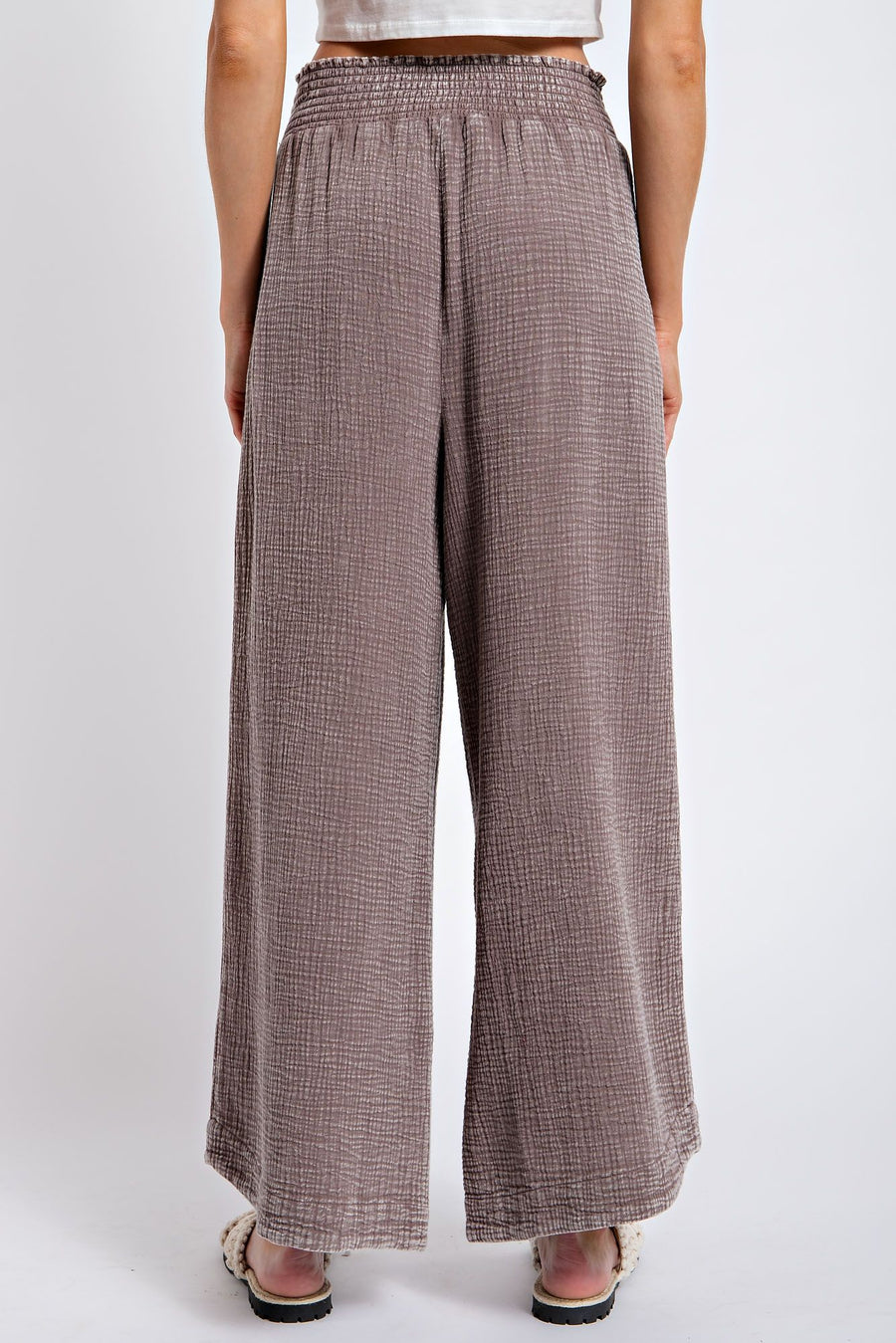 Devonne Wide Leg Gauze Pant