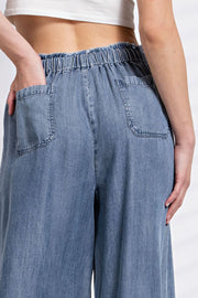 Juliet Soft Washed Denim Wide Leg Pants