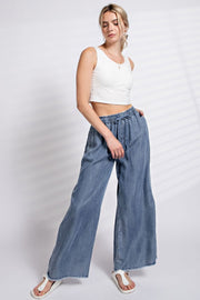 Juliet Soft Washed Denim Wide Leg Pants