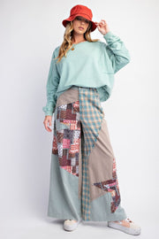 Hollywood Stars Patchwork Wide Leg Pants