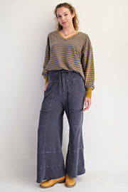 Emma Mineral Washed Knit Cargo Pants