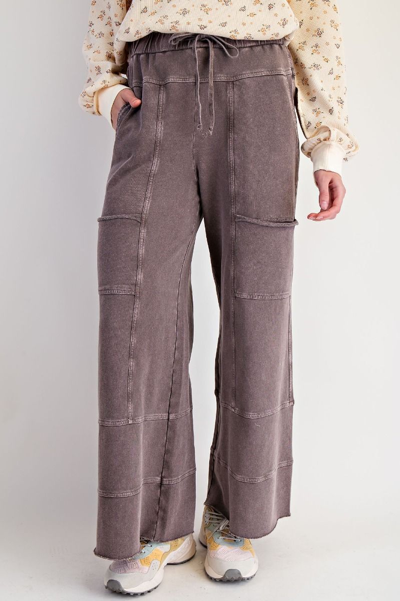Emma Mineral Washed Knit Cargo Pants