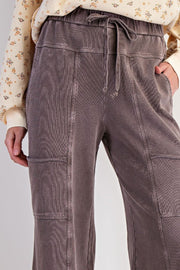 Emma Mineral Washed Knit Cargo Pants