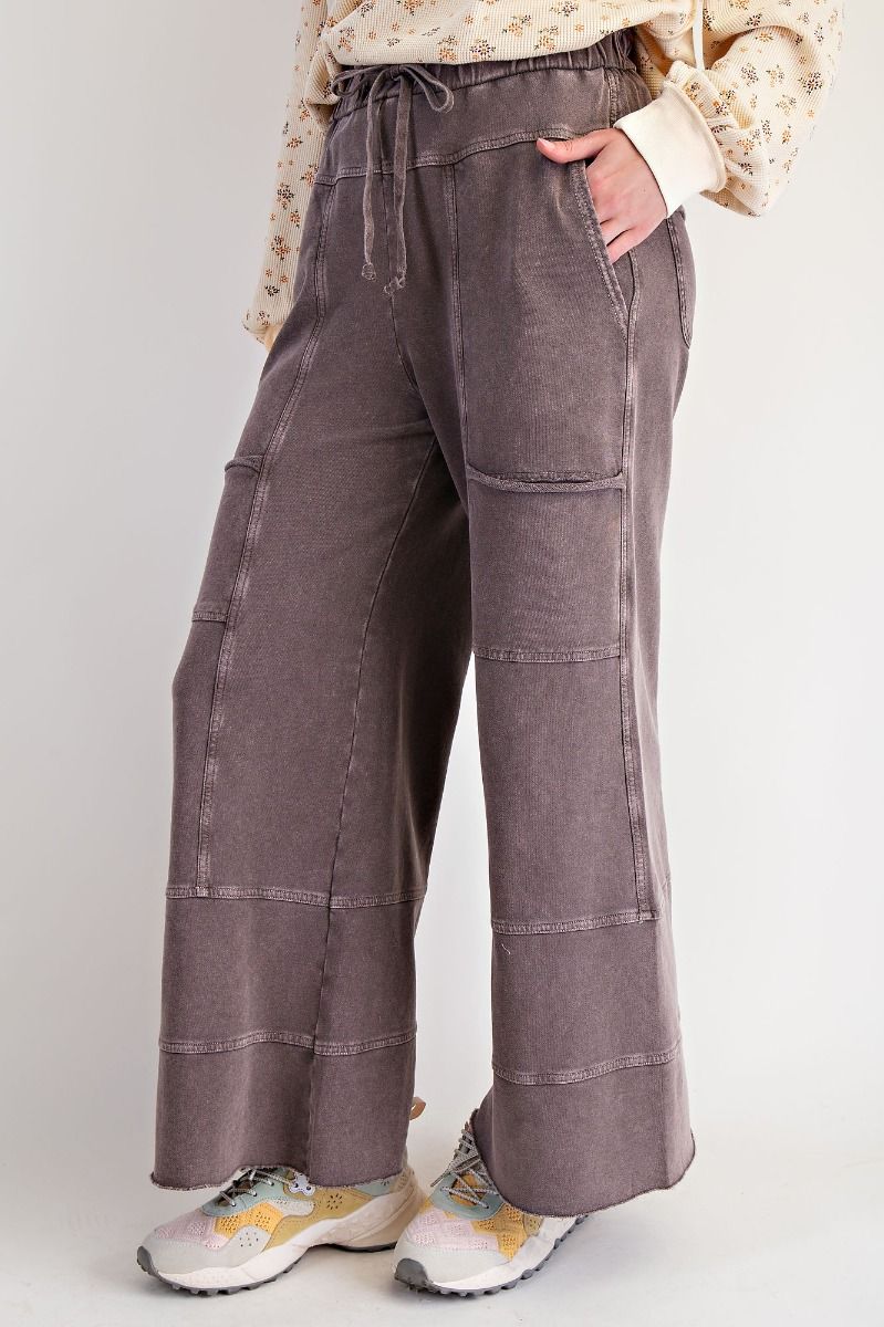 Emma Mineral Washed Knit Cargo Pants