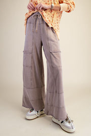 Emma Mineral Washed Knit Cargo Pants