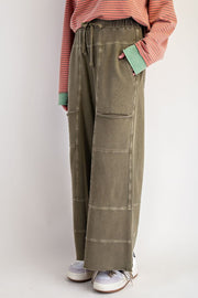 Emma Mineral Washed Knit Cargo Pants