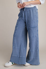 Emma Mineral Washed Knit Cargo Pants