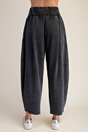 Esme Mineral Washed Knit Barrel Pants