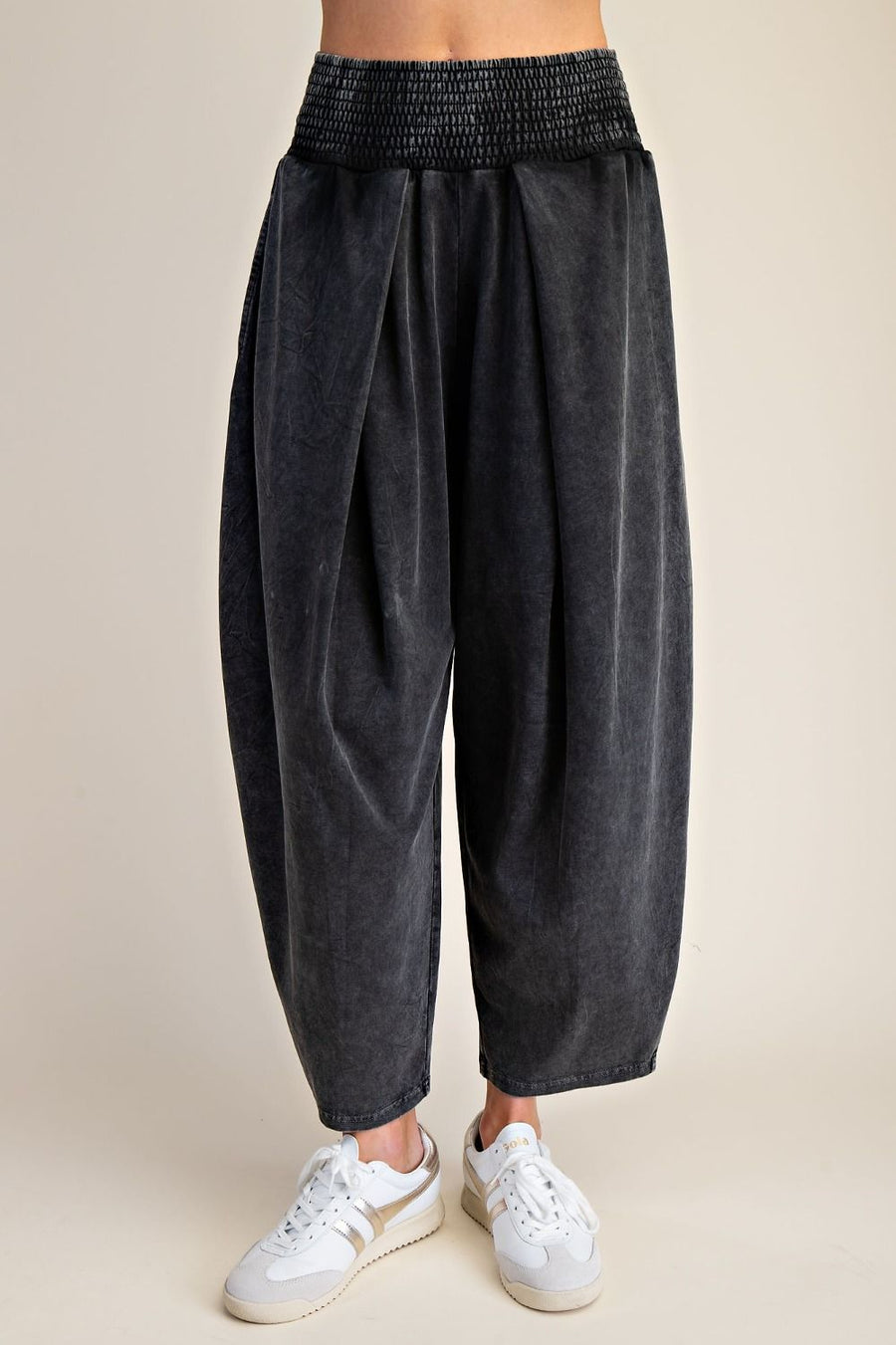Esme Mineral Washed Knit Barrel Pants