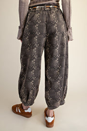 Hippie Hankie Patchwork Printed Barrel Pants