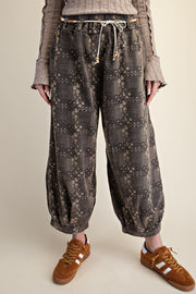 Hippie Hankie Patchwork Printed Barrel Pants