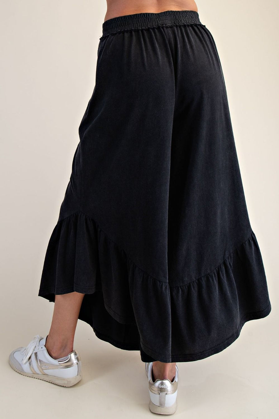 Zanthee Ruffle Hem Wide Leg Pants