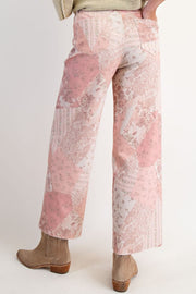 Vintage Roses Floral Patchwork Printed Pants