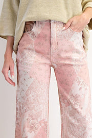 Vintage Roses Floral Patchwork Printed Pants