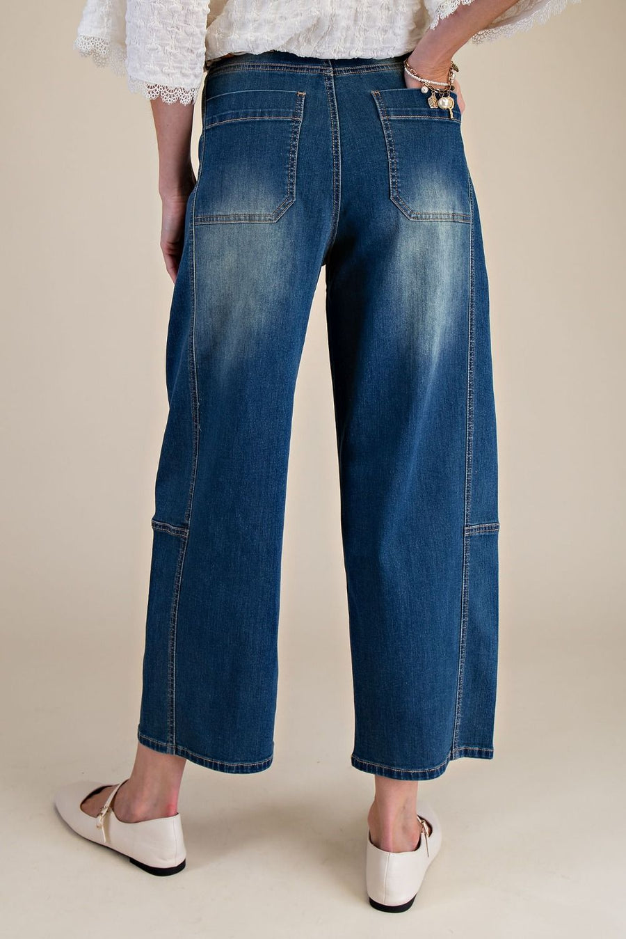 Derby Stone Washed Barrel Jeans