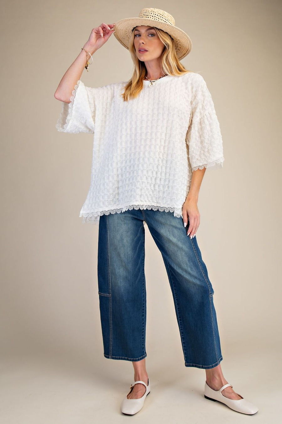 Derby Stone Washed Barrel Jeans