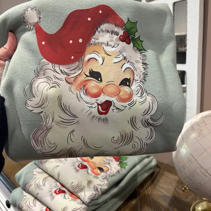 Jolly Old St. Nick Long Sleeve Graphic Crew Sweatshirt