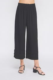 Cressy Wide Leg Tiered Hem Linen Pant