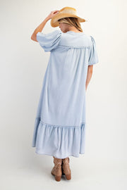 Jayden Button Down Washed Maxi Dress