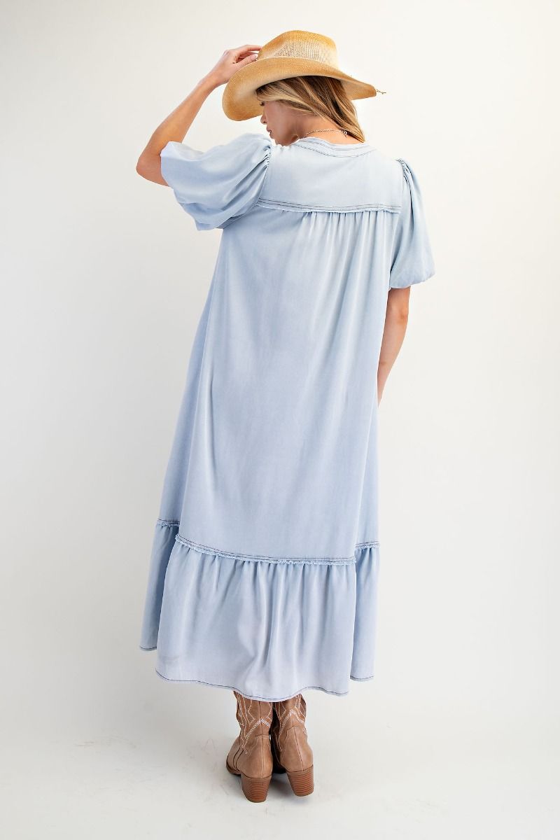 Jayden Button Down Washed Maxi Dress