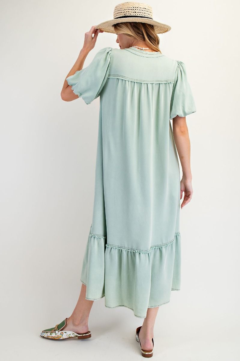 Jayden Button Down Washed Maxi Dress