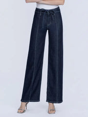 Dark Lady High Rise Front Seam Wide Leg Cozy Jeans