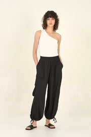 Aladdin Satin Drawstring Bottom Jogger Pants