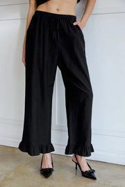 Flirty Ruffle Strapless Smocked Top and Pant Set