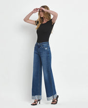 Steel Horse Super High Rise Baggy Wide Leg Jeans with Frayed Cuffs