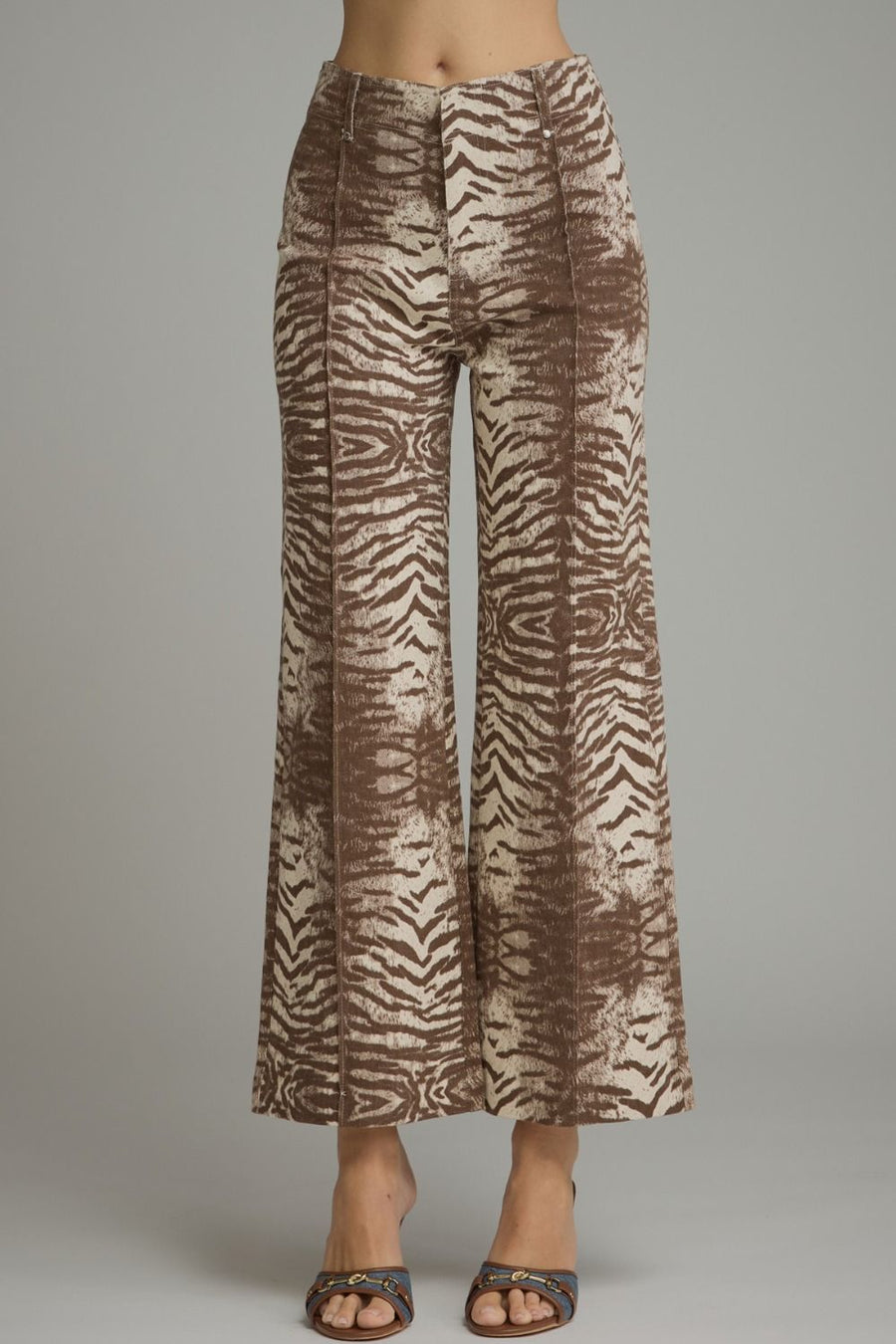 Ziggy Zebra Print Wide Leg Pants