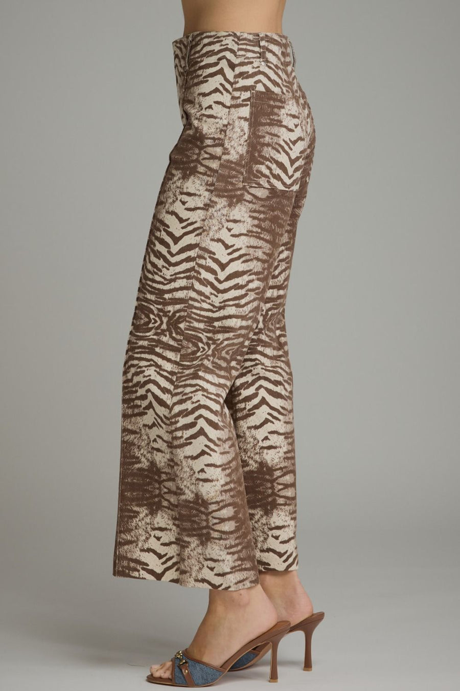 Ziggy Zebra Print Wide Leg Pants